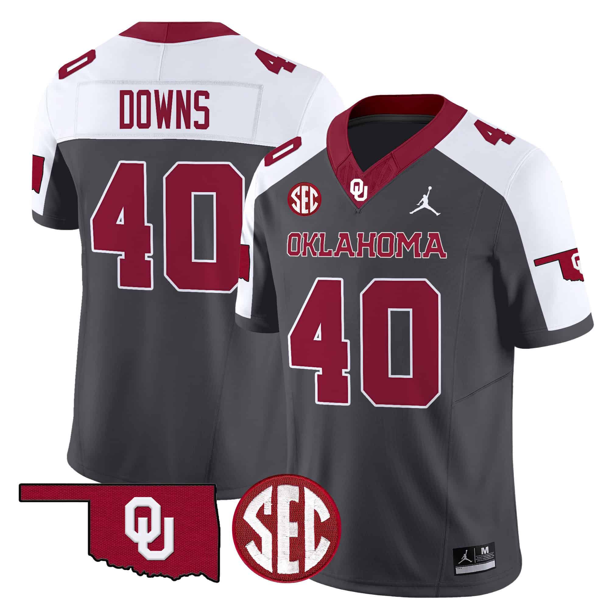 Men Oklahoma Sooners 40 Downs Black 2024 Vapor Limited NCAA Jersey